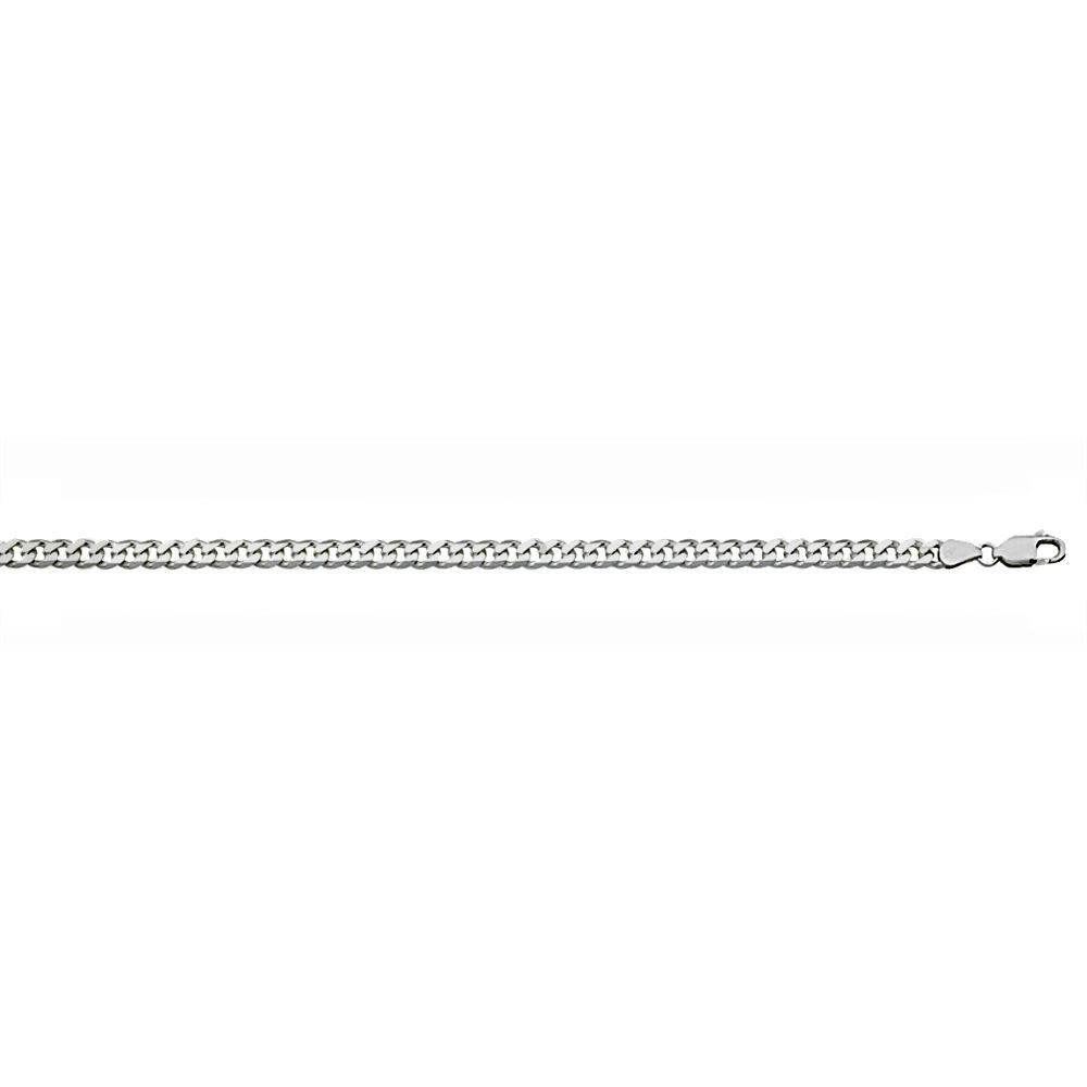6.3mm Anti-Tarnish Curb Chain 925 Sterling Silver, 20 Inches - 1000Jewels.com
