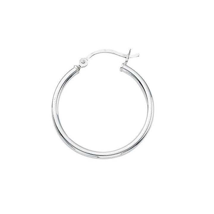 25mm Resin Filled Hoop Earrings 925 Sterling Silver - 1000Jewels.com