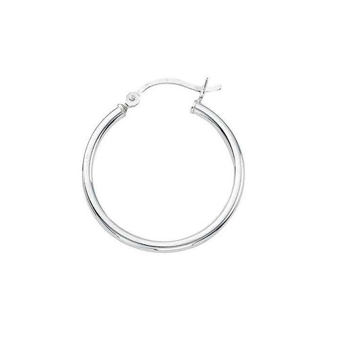 25mm Resin Filled Hoop Earrings 925 Sterling Silver - 1000Jewels.com