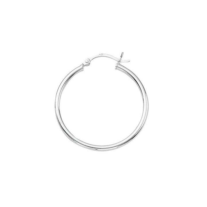 30mm Resin Filled Hoop Earrings 925 Sterling Silver - 1000Jewels.com
