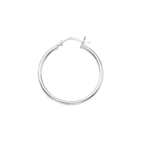 30mm Resin Filled Hoop Earrings 925 Sterling Silver - 1000Jewels.com