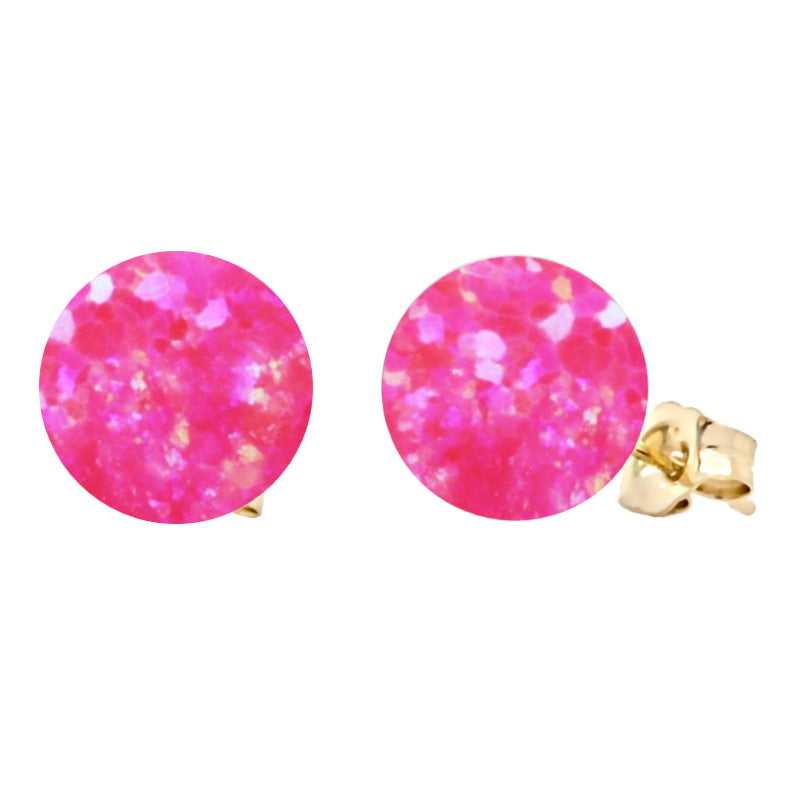 Pim: 4mm Mimosa Pink Opal Ball Stud Earrings 14-20 Gold Filled - 1000Jewels.com