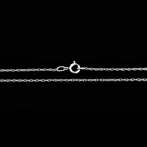 10K White Gold 0.5mm Cable Chain - 1000Jewels.com