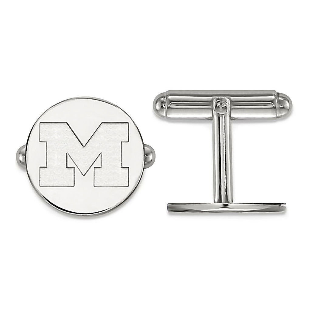 University of Michigan 925 Sterling Silver Cufflinks Officially Licensed - 1000Jewels.com