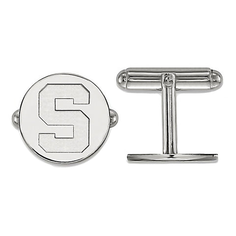 Michigan State University 925 Sterling Silver Cufflinks Officially Licensed - 1000Jewels.com