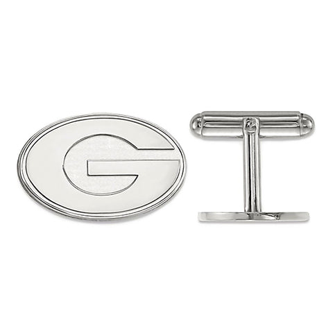 University of Georgia 925 Sterling Silver Cufflinks Officially Licensed - 1000Jewels.com
