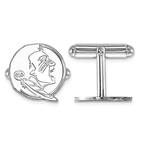 Florida State University 925 Silver Seminoles Cufflinks Officially Licensed - 1000Jewels.com