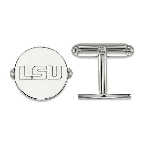 Louisiana State University 925 Sterling Silver Cufflinks Officially Licensed - 1000Jewels.com