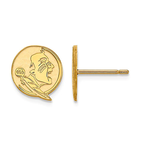 Florida State University 14K Y Gold Seminoles Post Earrings Officially Licensed - 1000Jewels.com