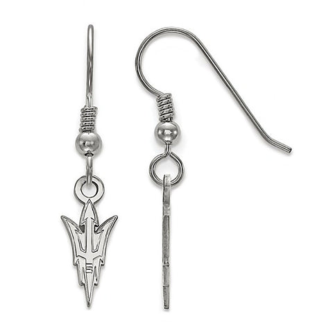 Arizona State University Sterling Silver Dangle Earrings Officially Licensed - 1000Jewels.com