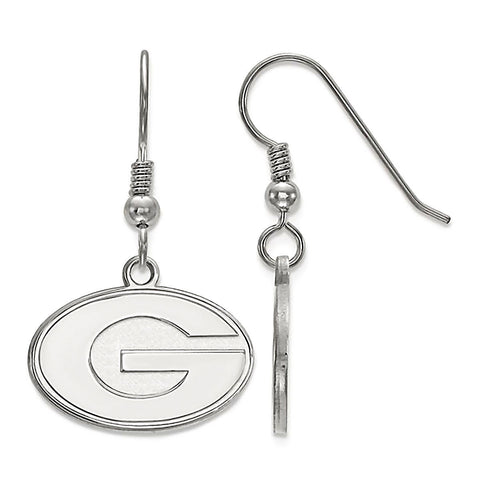 University of Georgia 925 Sterling Silver Dangle Earrings Officially Licensed - 1000Jewels.com