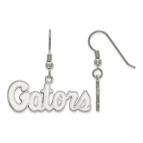 University of Florida Sterling Silver Gators Dangle Earrings Officially Licensed - 1000Jewels.com