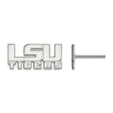 Louisiana State University 925 Silver Post Stud Earrings Officially Licensed - 1000Jewels.com
