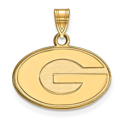 University of Georgia Gold Plated Sterling Silver Pendant Officially Licensed - 1000Jewels.com