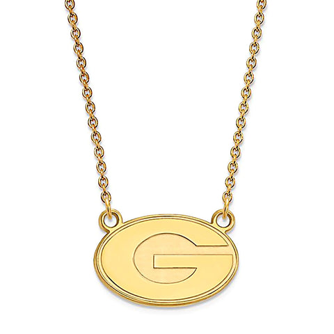 University of Georgia 10K Yellow Gold Necklace Officially Licensed - 1000Jewels.com