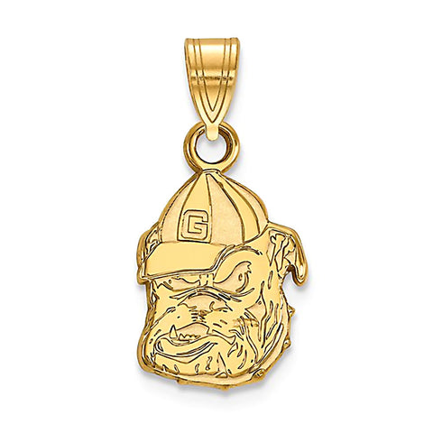 University of Georgia 14K Yellow Gold Bulldogs Pendant Officially Licensed - 1000Jewels.com