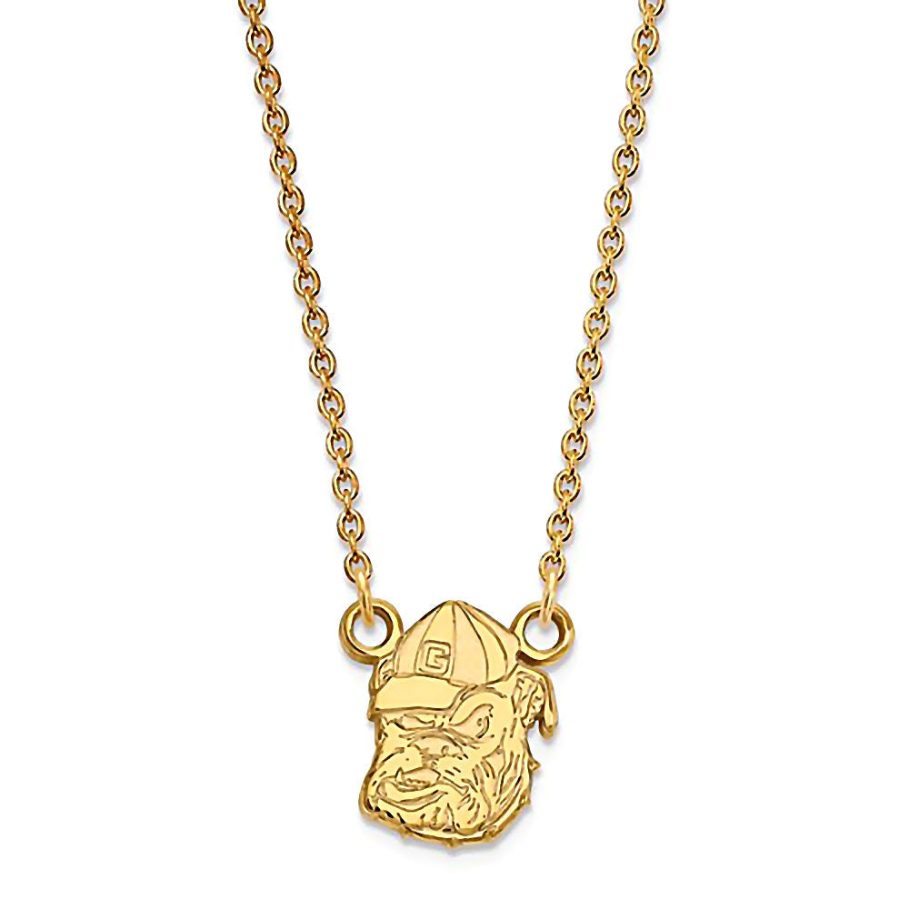 University of Georgia 10K Yellow Gold Bulldogs Necklace Officially Licensed - 1000Jewels.com