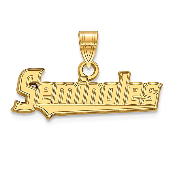 Florida State University 14K Yellow Gold Seminoles Pendant Officially ...