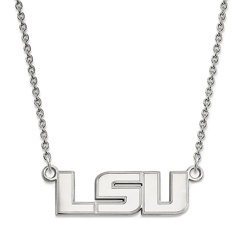 Louisiana State University Sterling Silver LSU Necklace Officially Licensed - 1000Jewels.com