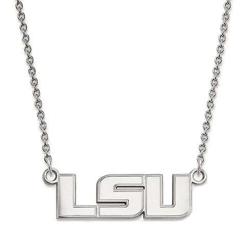Louisiana State University Sterling Silver LSU Necklace Officially Licensed - 1000Jewels.com