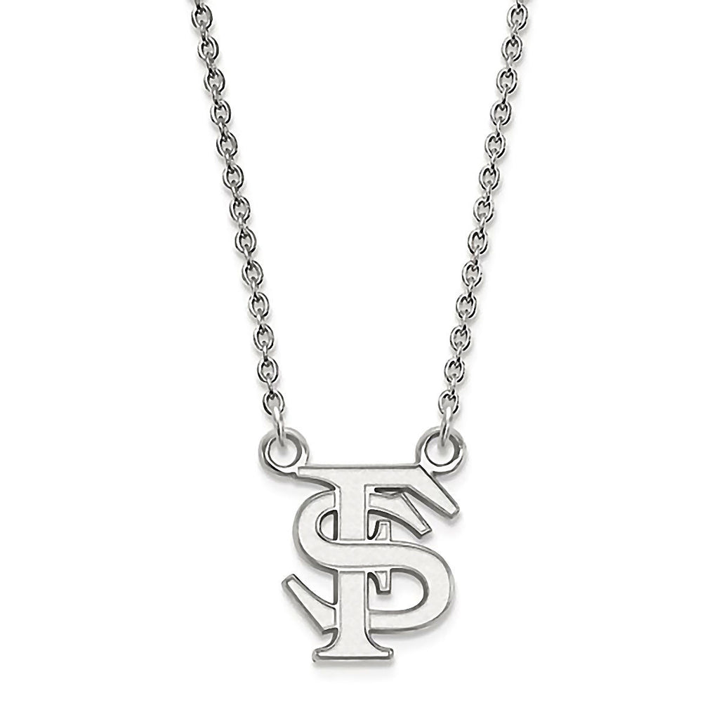Florida State University 14K White Gold Necklace Officially Licensed - 1000Jewels.com