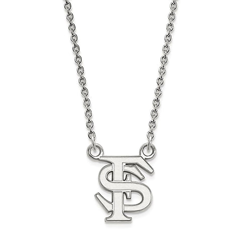 Florida State University 14K White Gold Necklace Officially Licensed - 1000Jewels.com