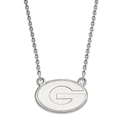 University of Georgia 14K White Gold Necklace Officially Licensed - 1000Jewels.com