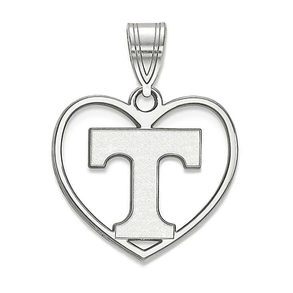 University of Tennessee 925 Sterling Silver Heart Pendant Officially Licensed - 1000Jewels.com