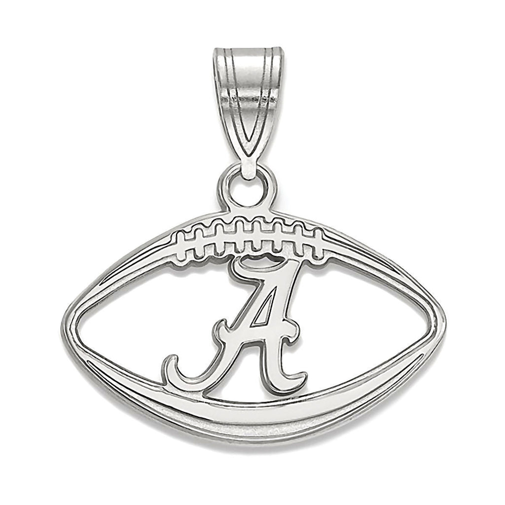 University of Alabama 925 Sterling Silver Football Pendant Officially Licensed - 1000Jewels.com