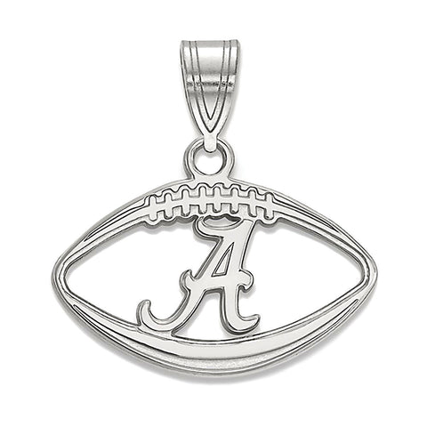 University of Alabama 925 Sterling Silver Football Pendant Officially Licensed - 1000Jewels.com