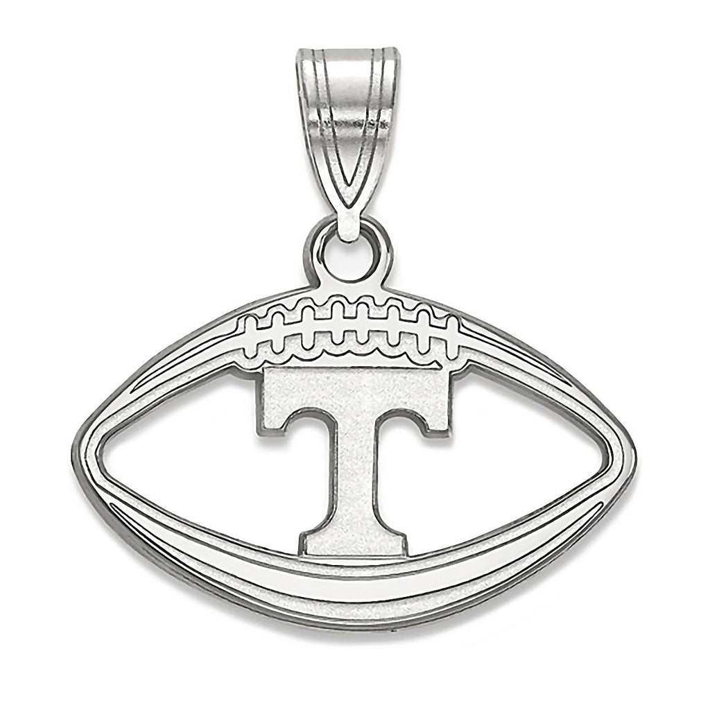 University of Tennessee Sterling Silver Football Pendant Officially Licensed - 1000Jewels.com