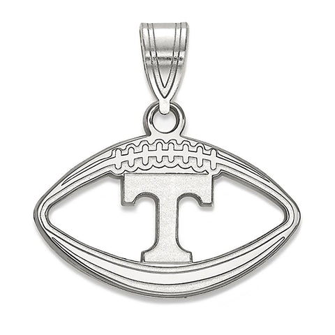 University of Tennessee Sterling Silver Football Pendant Officially Licensed - 1000Jewels.com