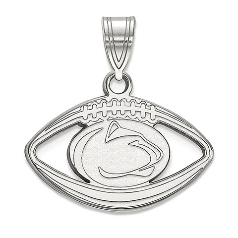 Pennsylvania State University 925 Silver Football Pendant Officially Licensed - 1000Jewels.com