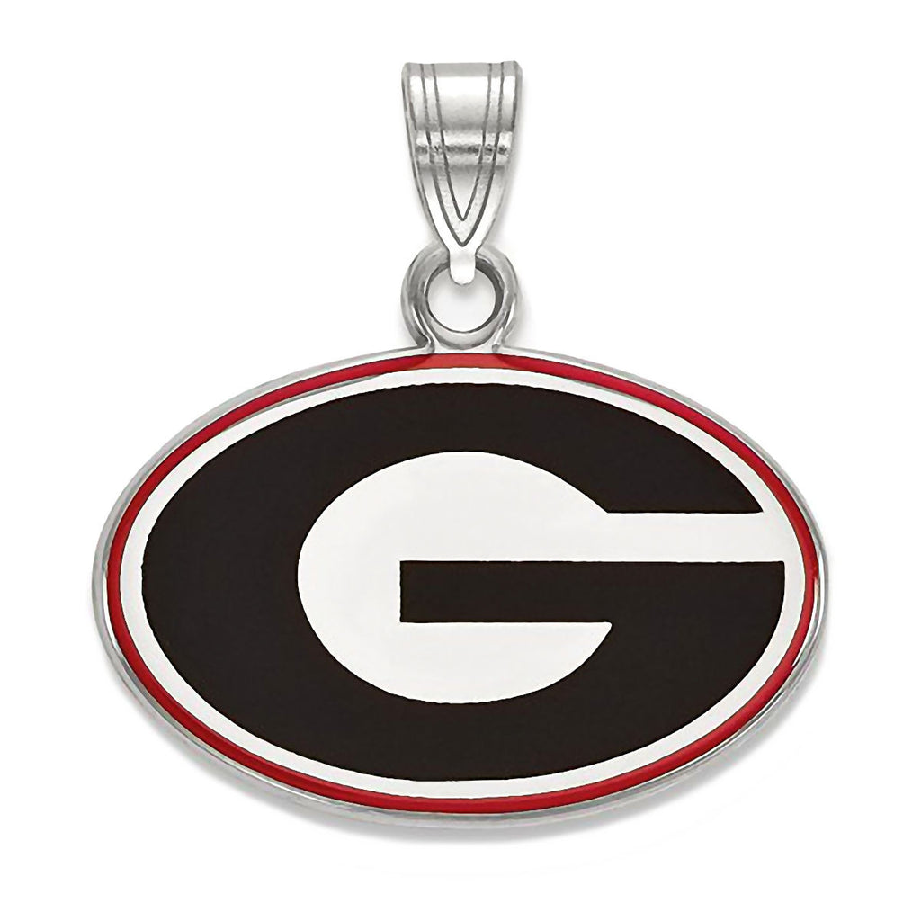 University of Georgia 925 Sterling Silver Enamel Pendant Officially Licensed - 1000Jewels.com