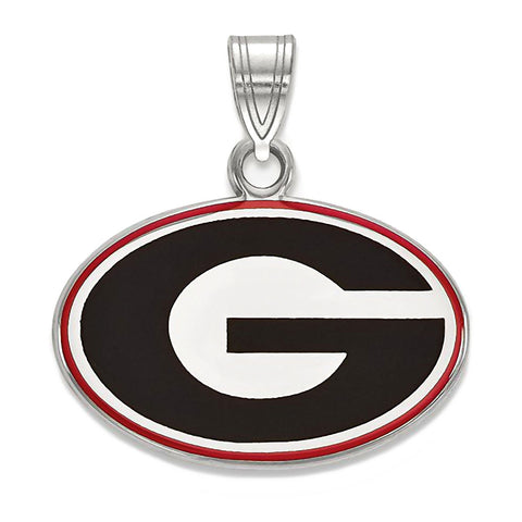 University of Georgia 925 Sterling Silver Enamel Pendant Officially Licensed - 1000Jewels.com