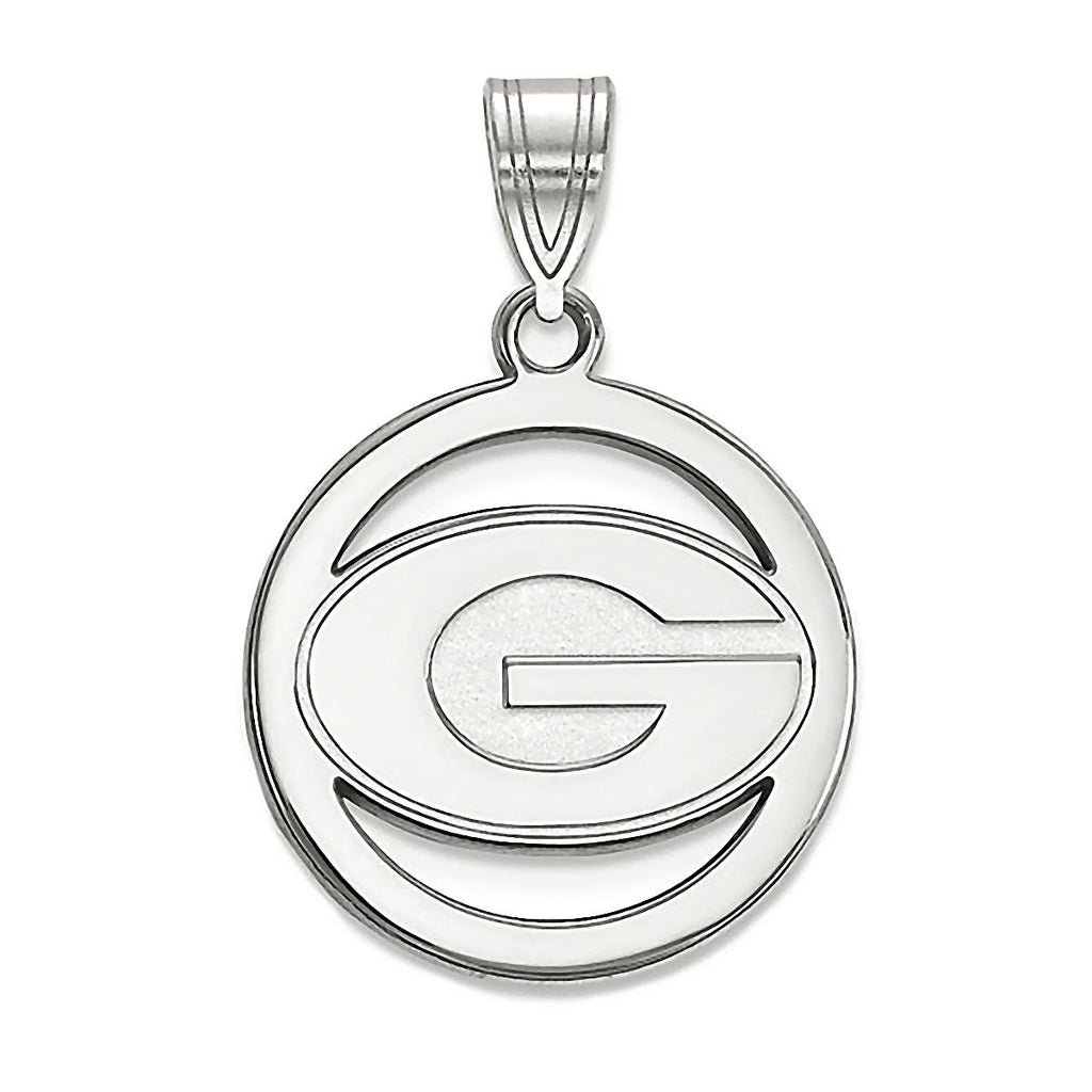 University of Georgia 925 Sterling Silver Round Pendant Officially Licensed - 1000Jewels.com