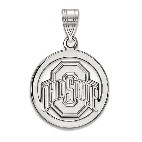 Ohio State University 925 Sterling Silver Pendant Officially Licensed - 1000Jewels.com