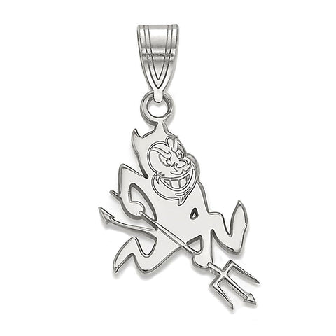 Arizona State University Sterling Silver Sun Devils Pendant Officially Licensed - 1000Jewels.com