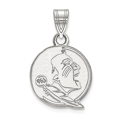 Florida State University 10K White Gold Seminoles Pendant Officially Licensed - 1000Jewels.com