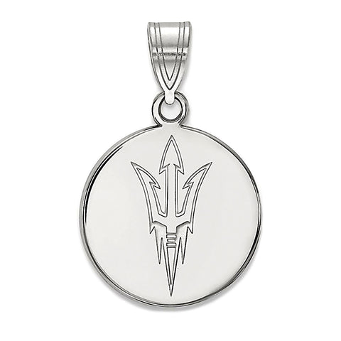 Arizona State University 925 Sterling Silver Sun Devils Pendant Officially Licensed - 1000Jewels.com