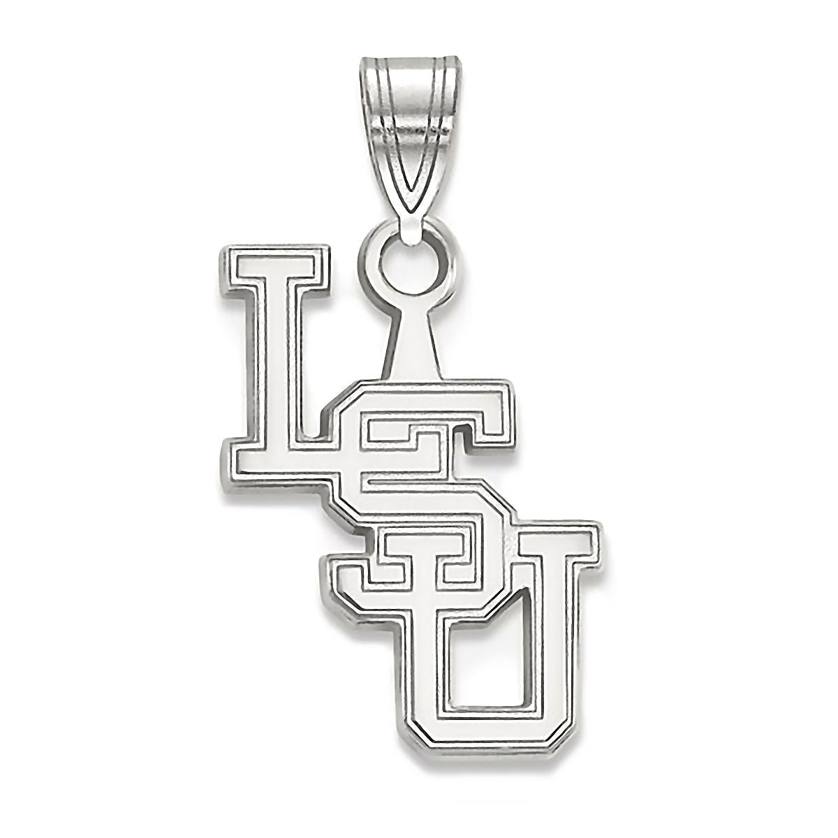 Sterling Silver State of Louisiana Charm Necklace