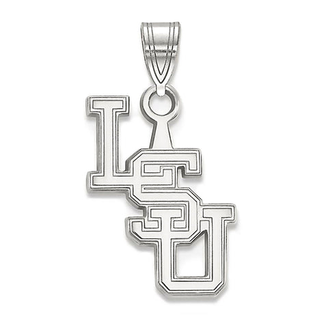Louisiana State University Sterling Silver LSU Pendant Officially Licensed - 1000Jewels.com