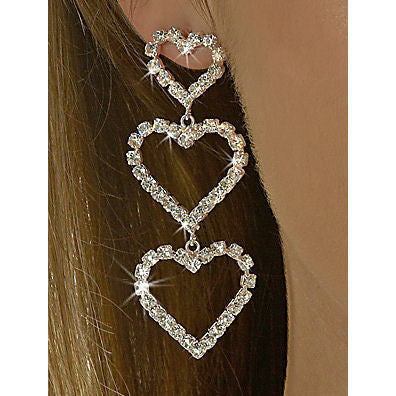 Rhinestone Long Fringed Big Drop Earrings Oversize Crystal Hanging Earrings  Gift | eBay