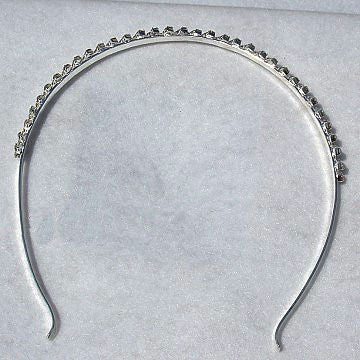 ZigZag: 3 Row Diagonal Lines Swarovski Crystal Rhinestone Headband - 1000Jewels.com