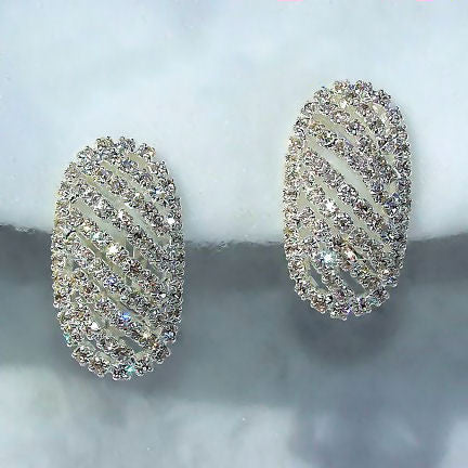 29mm Swarovski Crystal Rhinestone Domed Post Earrings - 1000Jewels.com