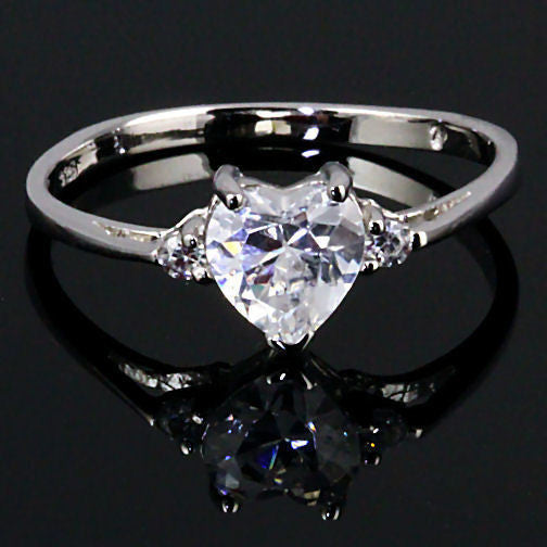 Cassie: 0.81ct Heart Cut Ice on Fire CZ Promise Friendship Ring - 1000Jewels.com