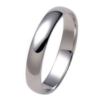 Birget: 4mm Classic Domed Sterling Silver Wedding Band - 1000Jewels.com