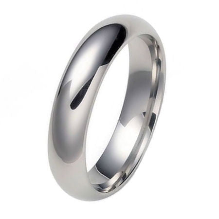 Caprice: 5mm Classic Domed Sterling Silver Wedding Band - 1000Jewels.com