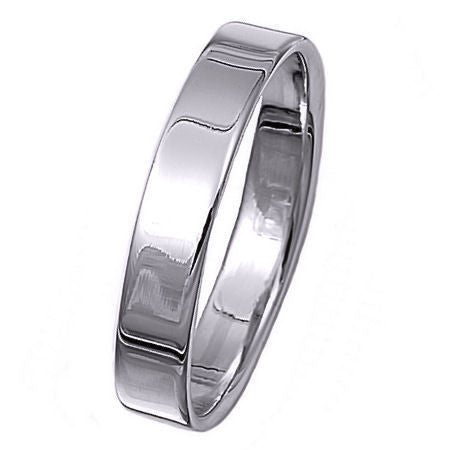 Breann: 4mm Classic Cigar Band Sterling Silver Wedding Band - 1000Jewels.com