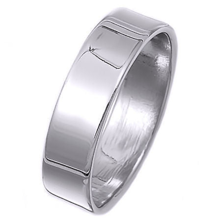 Dakota: 6mm Classic Trim Line Style Sterling Silver Wedding Band - 1000Jewels.com